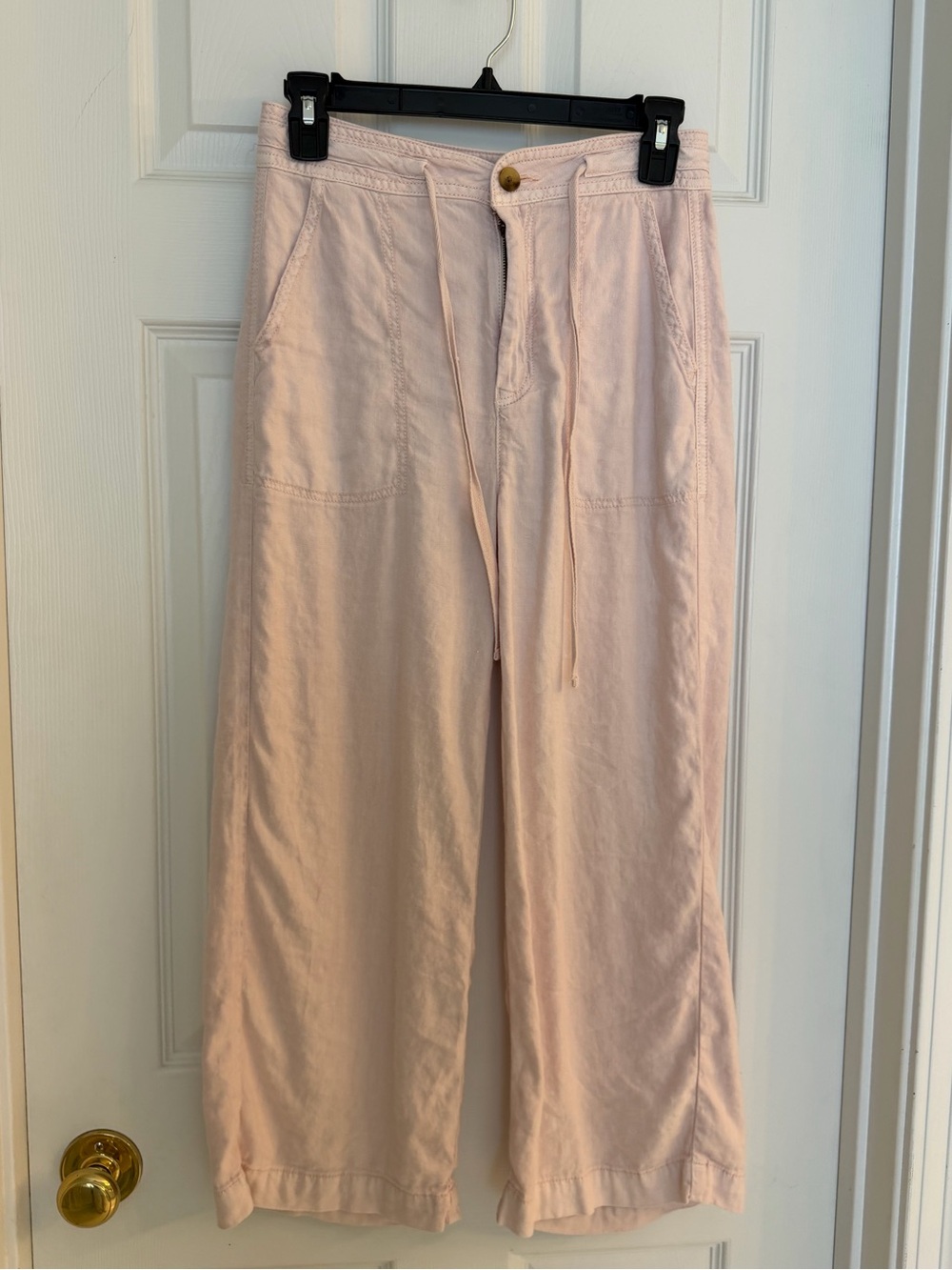 American Eagle Linen Blend Wide Leg Pants | Size 00 Short | Pink